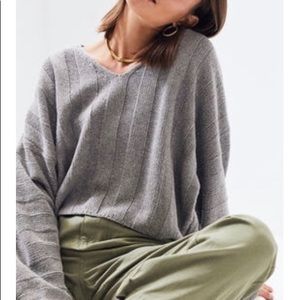 Pacsun LA Hearts cropped grey sweater